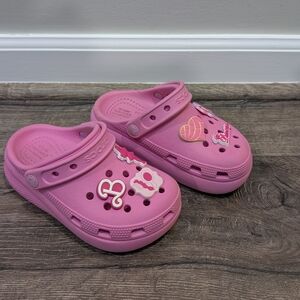 Crocs Barbie Size 11 Pink Platform Girls Water Shoes Sandals Summer